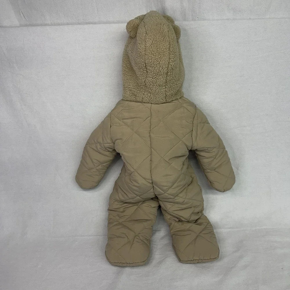 Carter's Baby Snowsuit Quilted Bear Ear Hooded Sherpa Lined Pram 6 Months